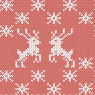 Christmas seamless ornament sweater with deers