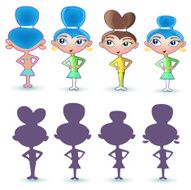 cute Characters with a special hairstyle
