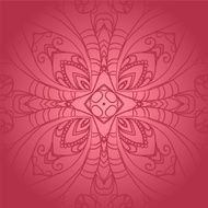 Vegetable dark pink flower ornament
