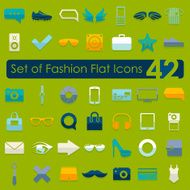 Set of fashion flat icons N10