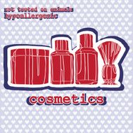 set of cosmetics sticker