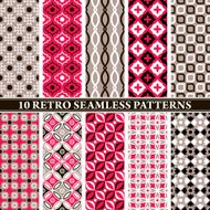 set of 10 retro seamless patterns