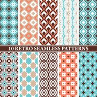 set of 10 retro seamless patterns N2