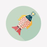Chinese New Year flat icon with long shadow eps10 N21