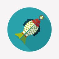 Chinese New Year flat icon with long shadow eps10 N23