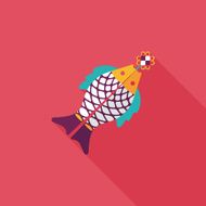 Chinese New Year flat icon with long shadow eps10 N26