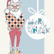 Merry Christmas background with Santa N2