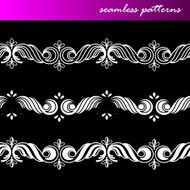 set of seamless ornamental lace patterns