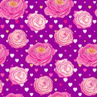 Seamless pattern with blooming flowers