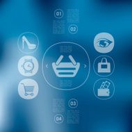 fashion infographic with unfocused background N13