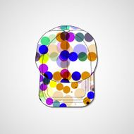 Abstract illustration on peaked cap N10