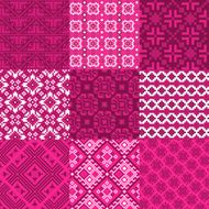 9 retro seamless ornaments