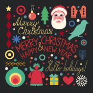 Christmas set of objects