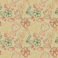 Vector seamless flower pattern background N2