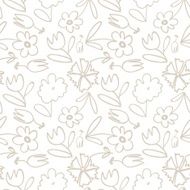 Vector seamless flower pattern background N5