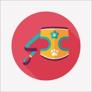 Pet Clothes flat icon with long shadow eps10 N36
