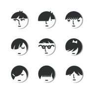 Boys And Girls Head Icons