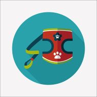 Pet Clothes flat icon with long shadow eps10 N37