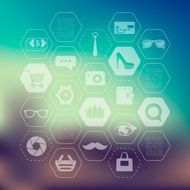 fashion infographic with unfocused background N14