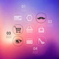 fashion infographic with unfocused background N15