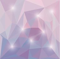 Abstract soft pink shining triangular geometric background with glaring lights
