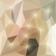 Abstract soft shining triangular geometric background with bright glaring lights