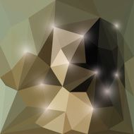 Abstract dark shining geometric polygonal triangular background with glaring lights N3