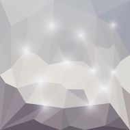Abstract soft shining geometric polygonal triangular background with glaring lights N3