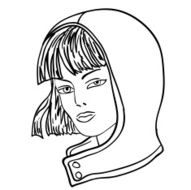 Hand-drawn fashion model Vector illustration Woman&#039;s face N16