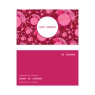 Vector ruby vertical round frame pattern business cards set N3