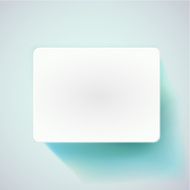 White paper empty banner with shadow