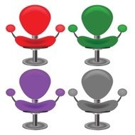 set of modern chairs
