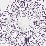 Seamless texture stylized sunflowers purple contour