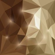 Abstract bright shining polygonal triangular background with glaring lights