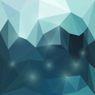 Abstract deep sea colored polygonal triangular background with glaring lights