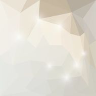 Abstract soft winter shining polygonal triangular background with glaring lights