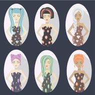 Flat girls fashion avatars