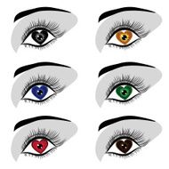 Woman eye logotype symbol set