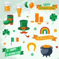 Set of St Patrick&#039;s Day symbols
