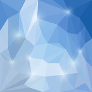 Abstract bright winter colored polygonal triangular background with glaring lights N3