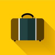 colorful flat design luggage icon
