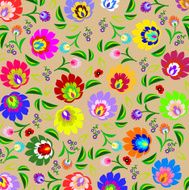 Traditional folk floral pattern N3