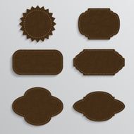 Leather jeans labels leather tags
