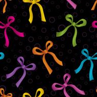 Seamless polka dot bows pattern