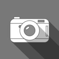 Flat long shadow camera icon