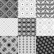 9 retro seamless ornaments N3