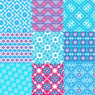 9 retro seamless ornaments N4