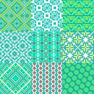 9 retro seamless ornaments N7