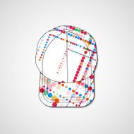 Abstract illustration on peaked cap N11