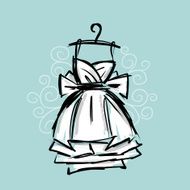 Dress on hangers sketch for your design
